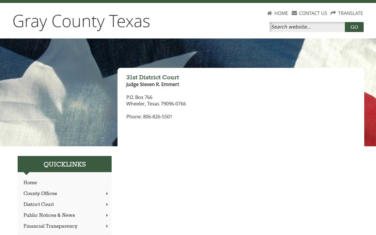 Gray County criminal court cases in the 31st District Court
