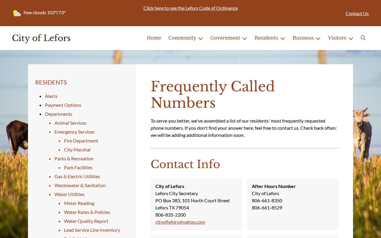 Lefors contact directory for criminal record routing