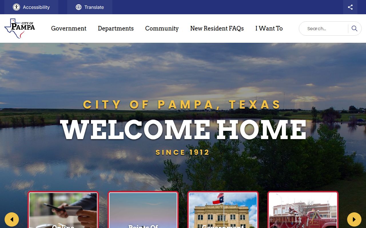 City of Pampa portal for Pampa criminal records