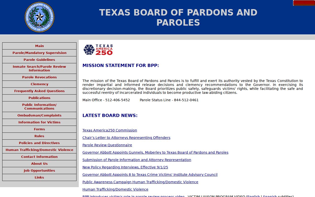 Gray County criminal history Texas parole release authority