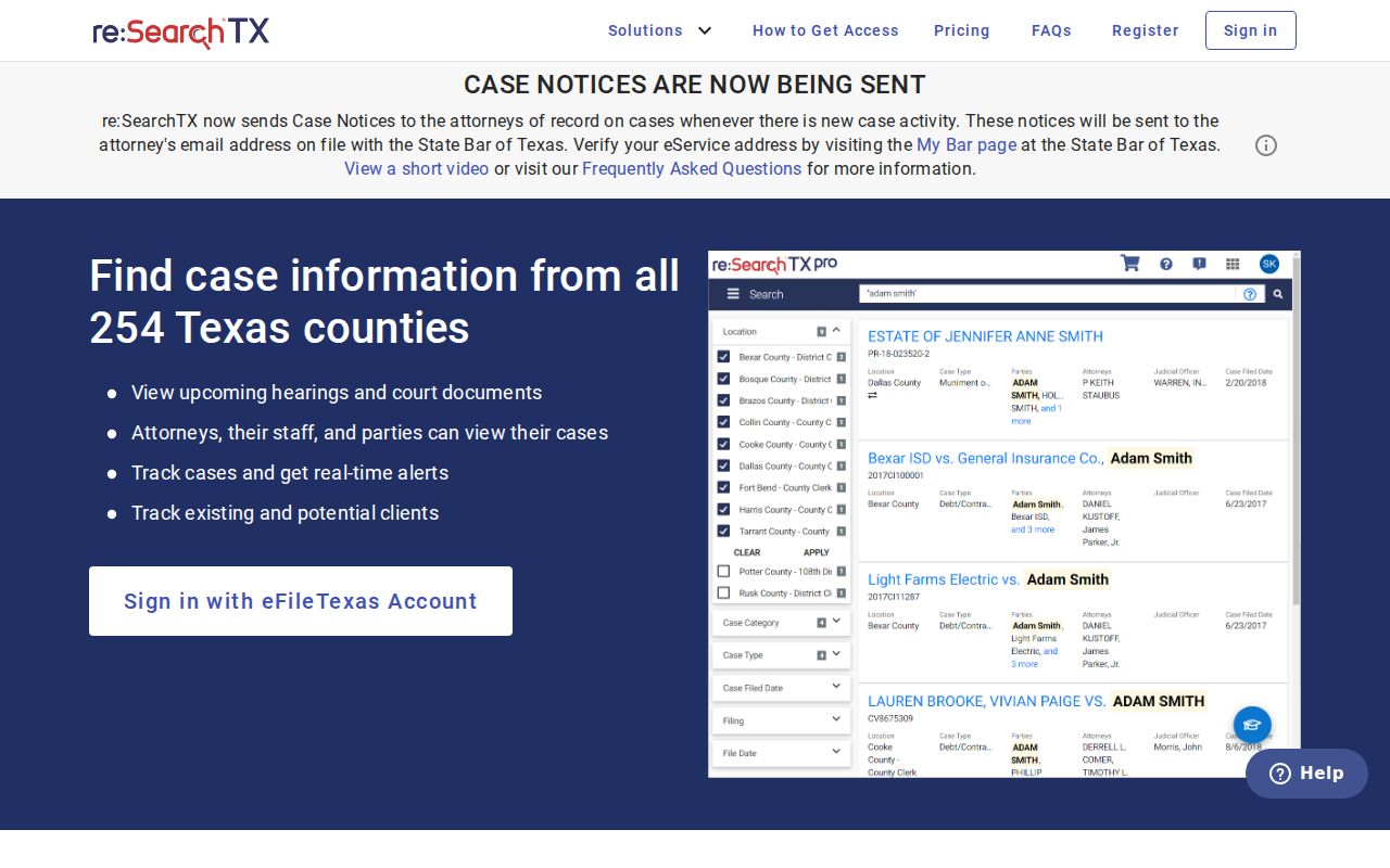 Gray County criminal court record search in re SearchTX